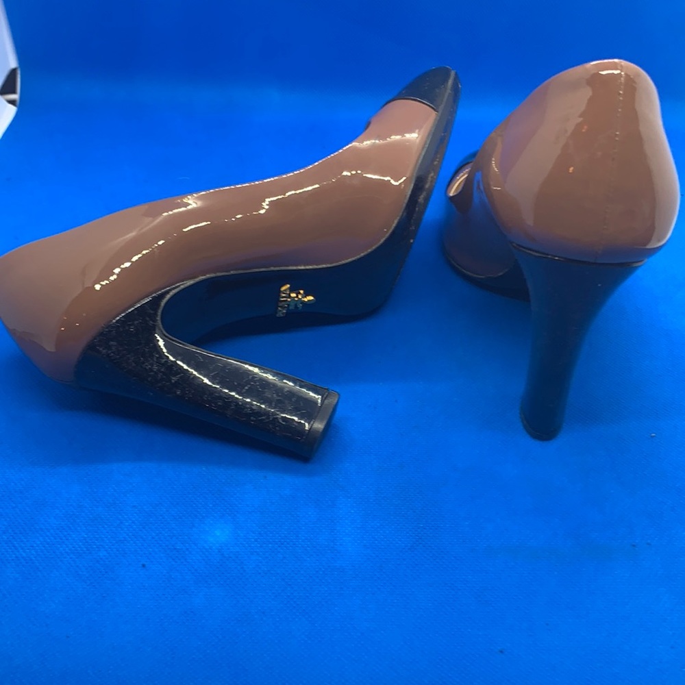 🔥 👠 PRADA Brown black‎ iconic heels 34 - Picture 6 of 12